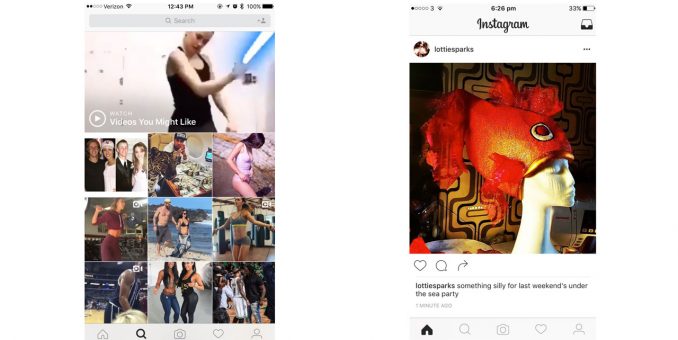 Instagramのアプリデザイン変更が密かに進行中?!iOSアプリはこんな風になるかも?