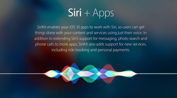 WWDC 2016 – iOS 10で新しくなるSiri、開発者向けにオープン化!様々なサードパーティアプリと連携することが可能に?!