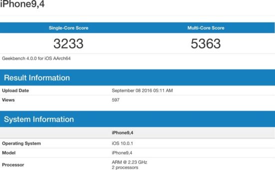 iPhone 7 Plusのベンチマーク結果、12.9インチiPad ProのA9Xを大幅に上回る!RAMも3GB搭載へ!