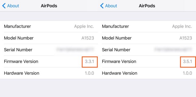 Apple AirPodsのファームウェアがひそかにアップデート?!気になる変更点は?
