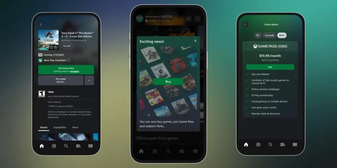 Xbox向けAndroidとiOSアプリでもうすぐゲーム購入が可能に、リモートプレイはウェブへ移行