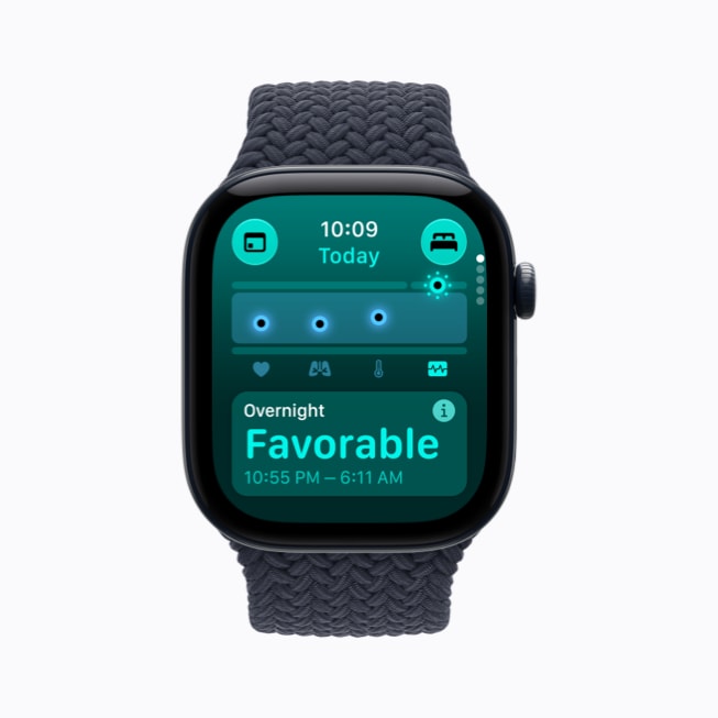 overnight vitalsを表示したApple Watch